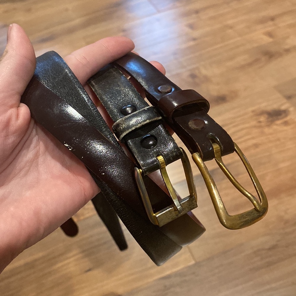 Vintage Saks Fifth Avenue genuine leather belts
